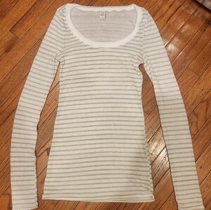 Free People sheer long sleeve top Size Large